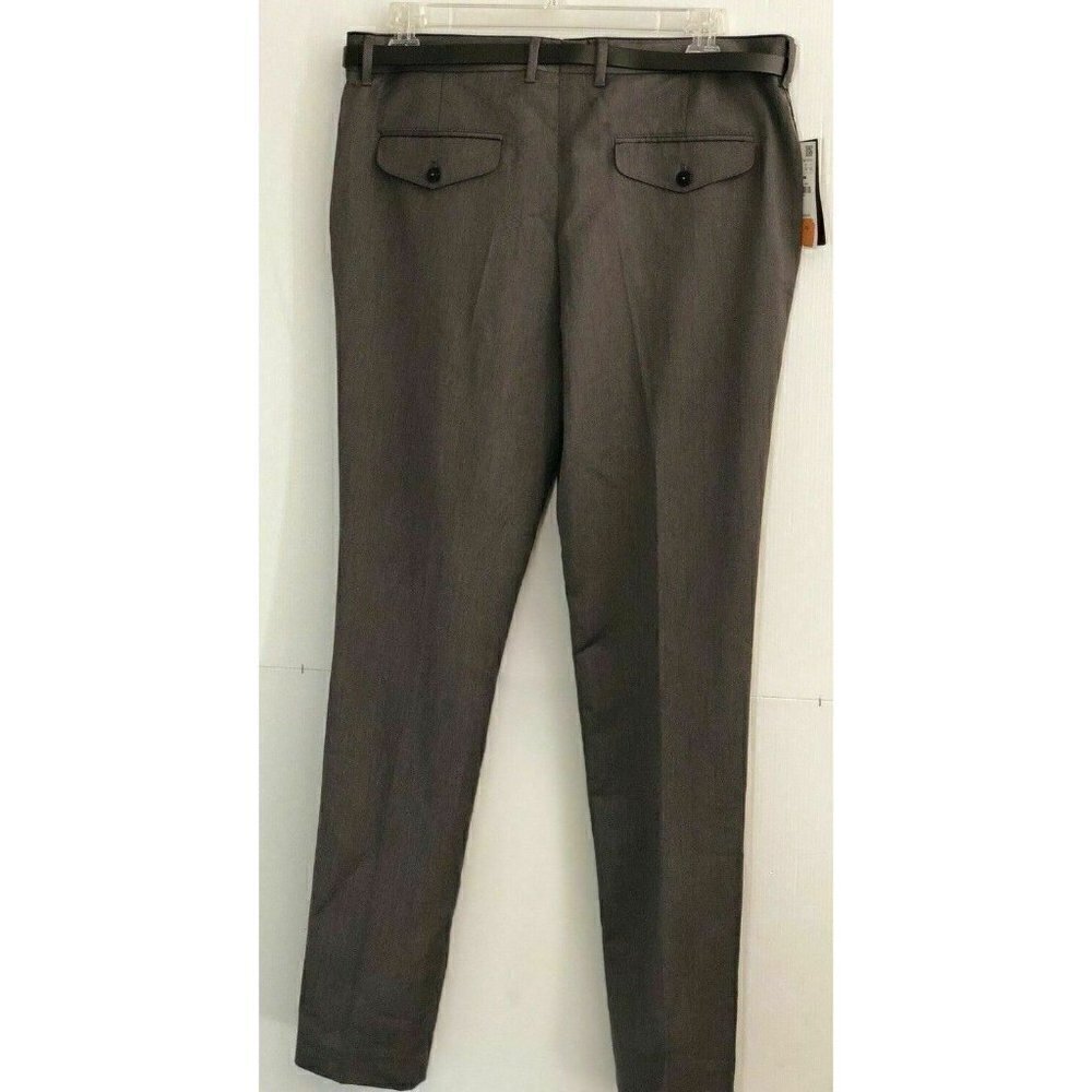 Zara Man Men's Gray Slim Suit Belted Pants Trousers Size 36 - Picture 7 of 12